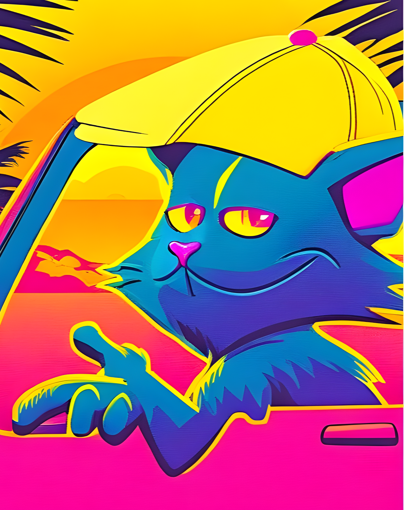 CapeWide Green cat mascot Quality Inspector